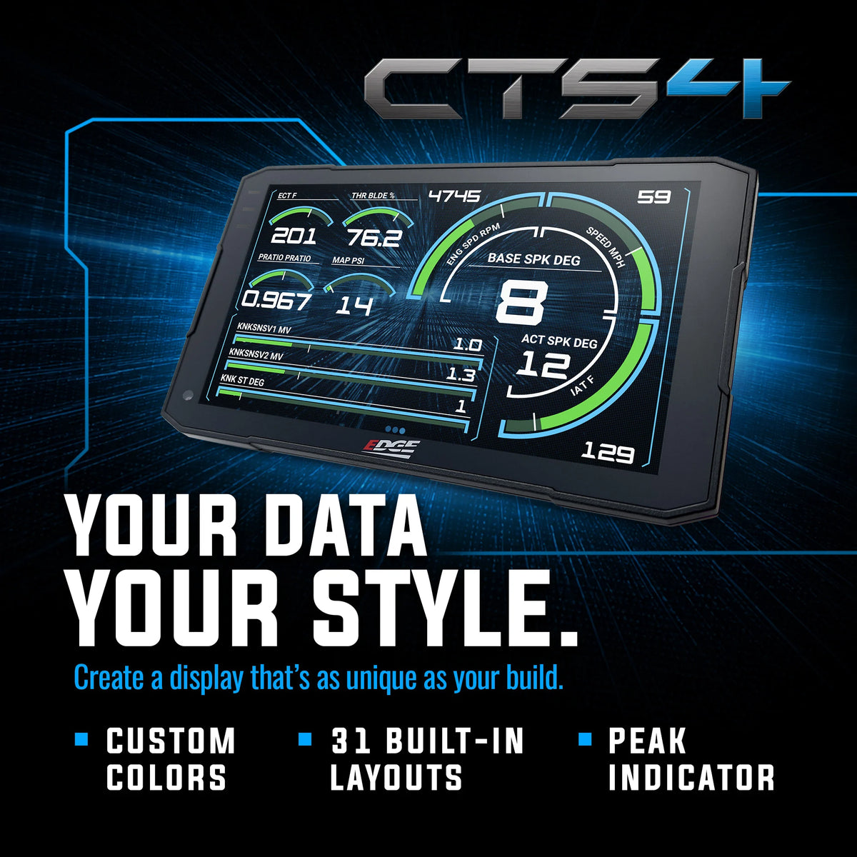 Edge Insight CTS4 Digital Gauge Monitor